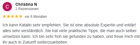 Kundenfeedback Christina