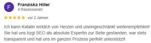 Kundenfeedback-Franziska