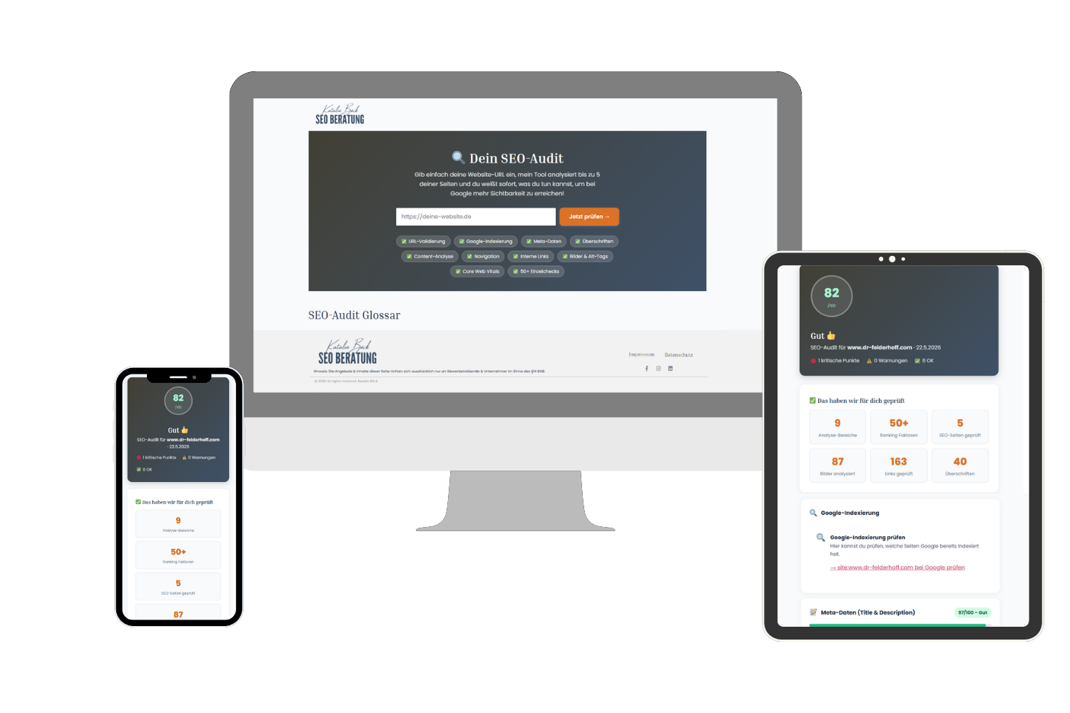 Mockup SEO Audit SEO mit Katalin