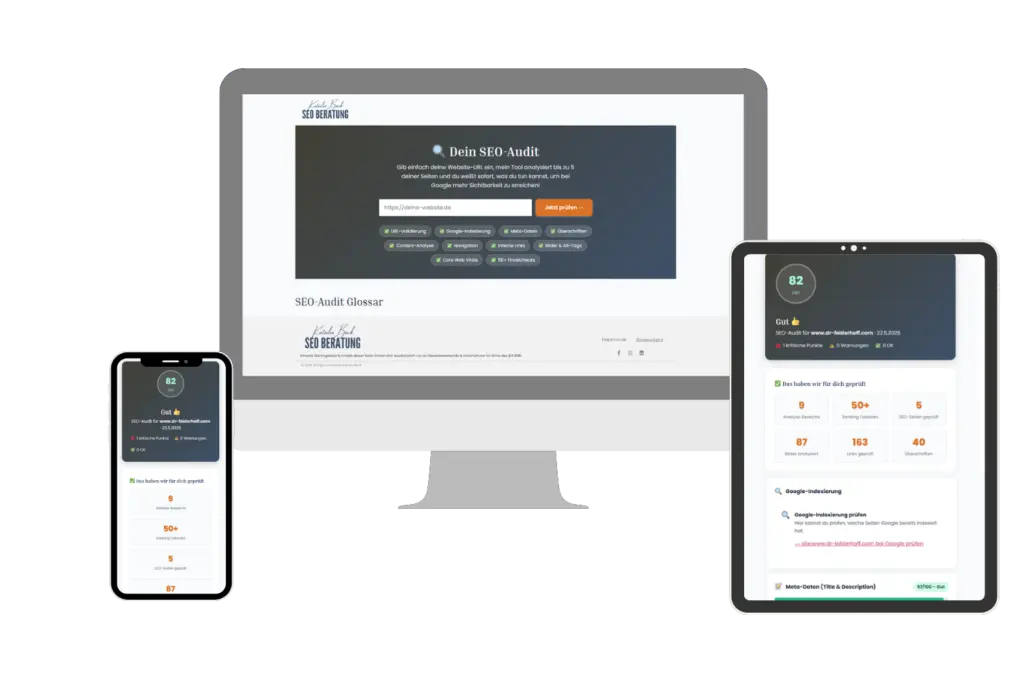 Mockup SEO Audit SEO mit Katalin