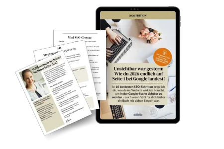 Mockup der kostenlosen 0€ SEO-Checkliste 2026 auf Tablet und als Checklistenseiten